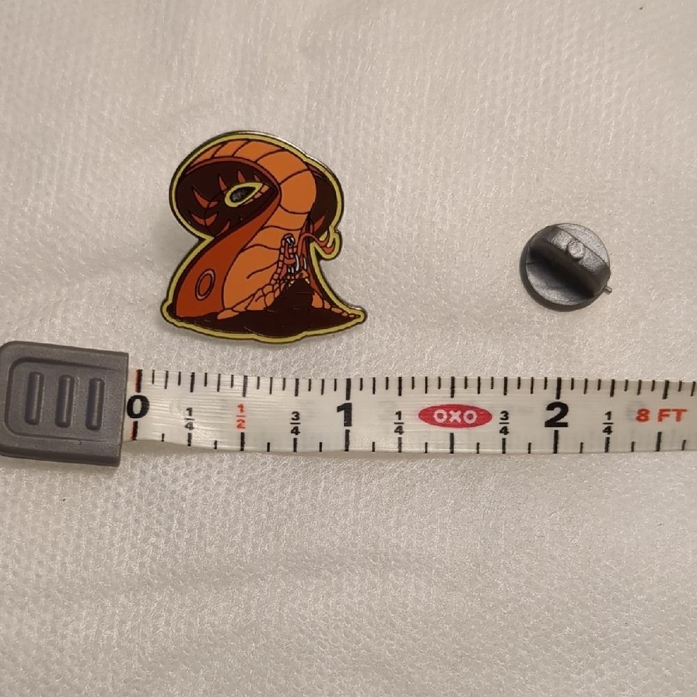 Disney villain "jafar" from alladin movie in form of Snake Pin  Brown and orange